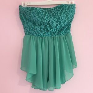Flowing Green Rue21 Tube Top ✨